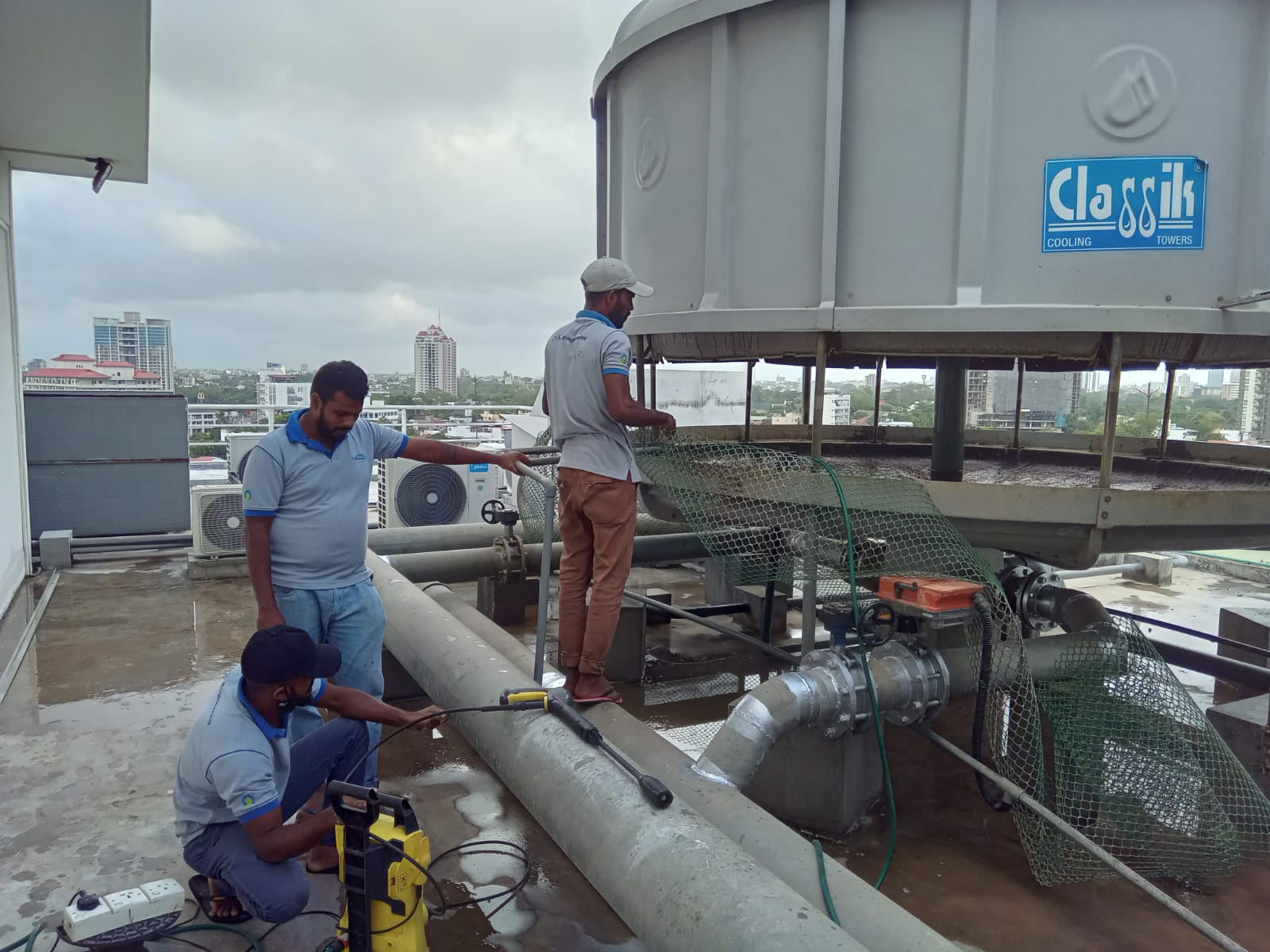 Technician working